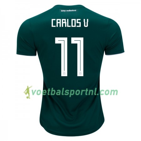 Mexico Carlos V 11 Thuis Shirt WK voetbal 2018